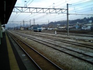 秩父駅のホームで